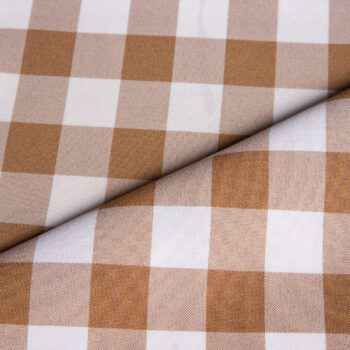 Ανοιχτό Καφέ Λευκό Καρό