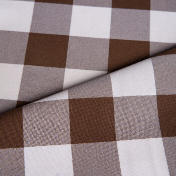 Σκούρο Καφέ Λευκό Καρό