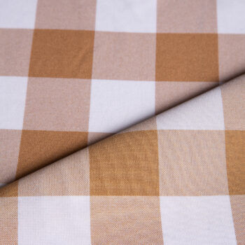 Ανοιχτό Καφέ Λευκό Καρό