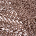 Καφέ Ανοιχτή Λουλουδένια Δαντέλα