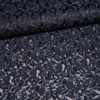 Μπλε Σκούρα Λουλουδένια Δαντέλα