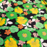 Ρετρό Floral Jersey Εμπριμέ