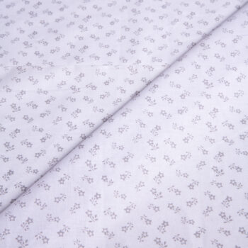 Ποπλίνα με Γκρι Λουλούδια και Λευκή Βαση