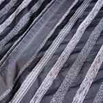 Ασημί Μπροκάρ με Μεταλλικές Ρίγες