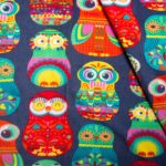 Πολύχρωμες Κουκουβάγιες Εμπριμέ Fleece