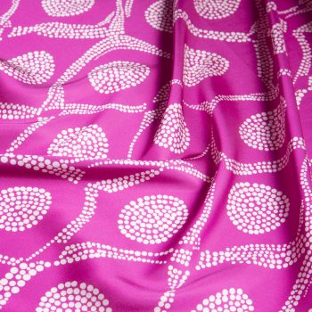 Fuchia Dot Flowers Silk Touch